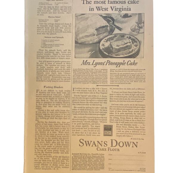 Swans Down Cake Flour Print Ad Spring Fashion Frocks March 1928 Frame Ready - Picture 2 of 5